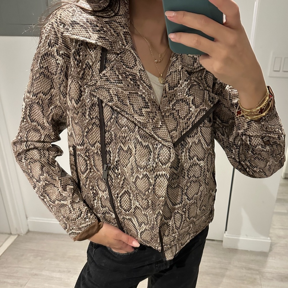 Lovers + friends leather jacket